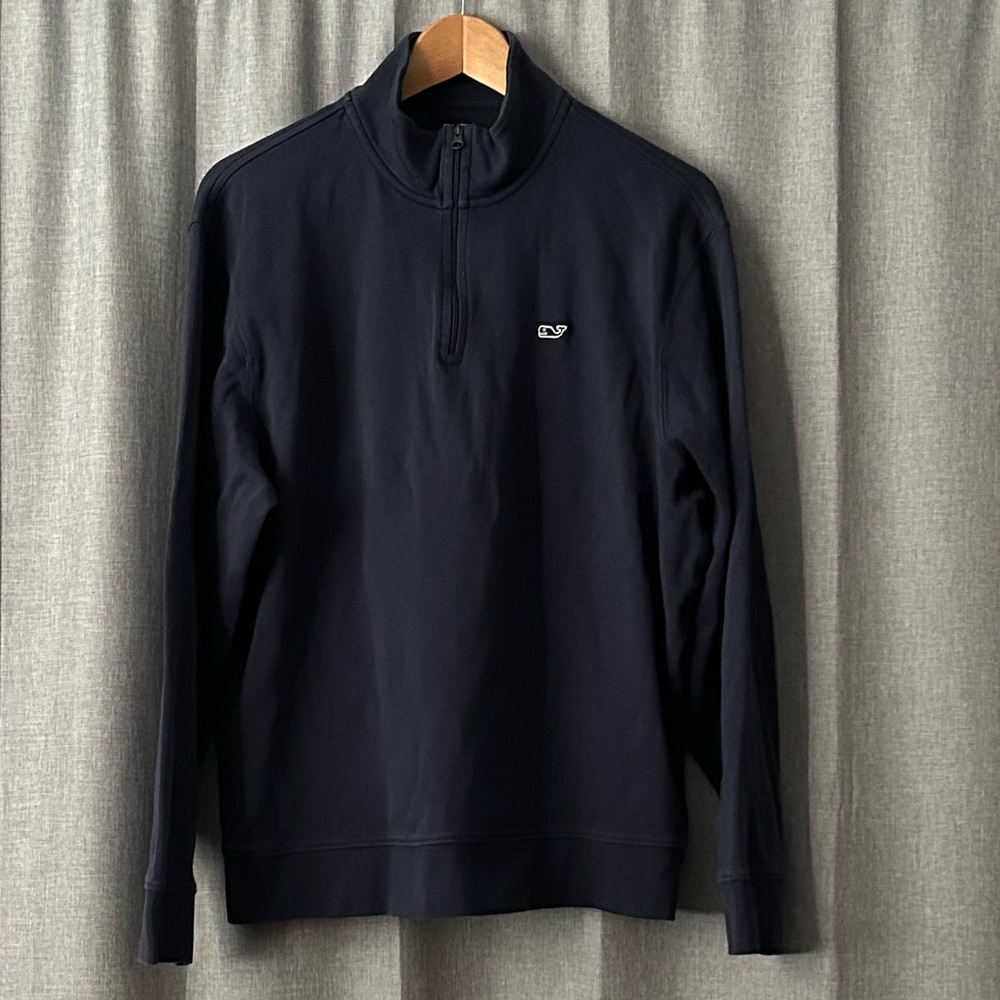 Vineyard Vines Men's Dark Blue Zip-Up Sweater